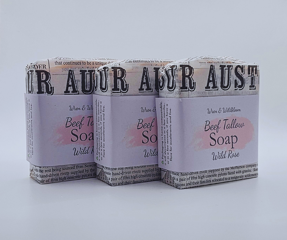 Wild Rose Beef Tallow Soap